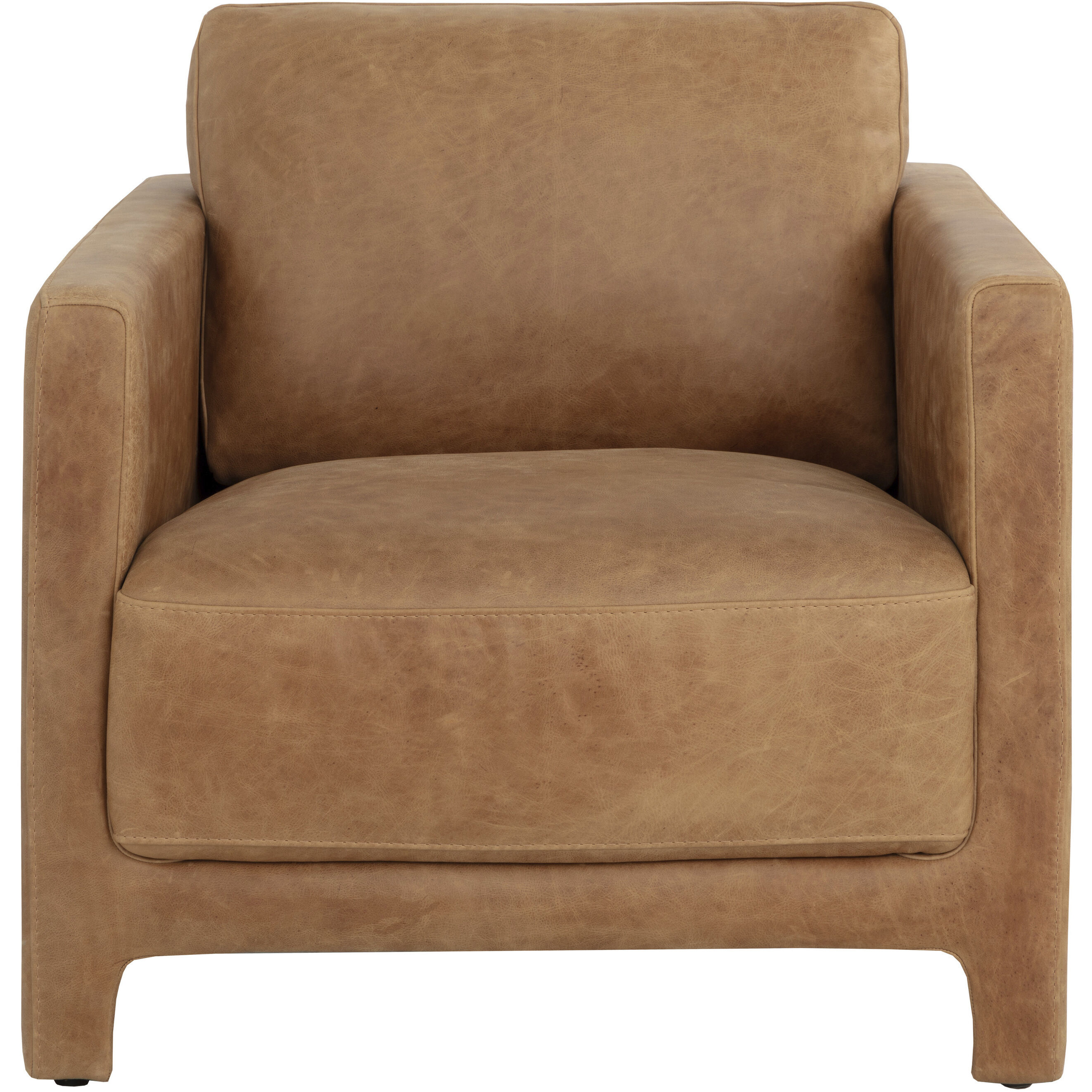 Rodney Camel Leather Lounge Chair